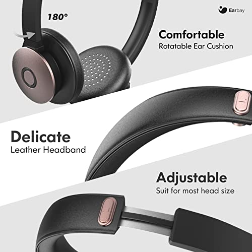 Wireless Headphones with Microphone Noise Cancelling,