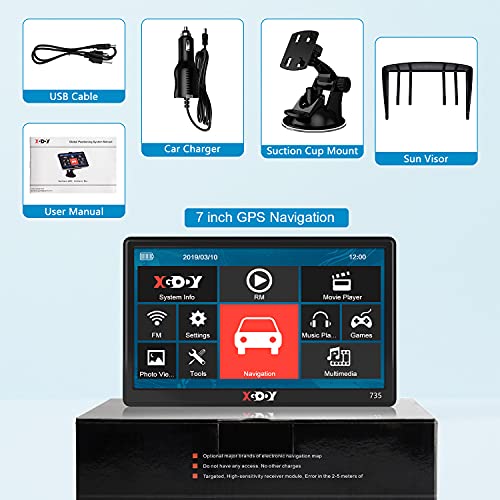 GPS Navigation for Truck Drivers 7-inchVoice Guidance and Speed Camera Warning 2022 Americas Maps