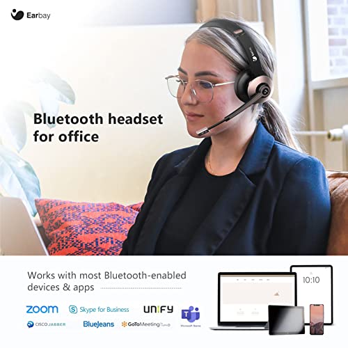 Wireless Headphones with Microphone Noise Cancelling,