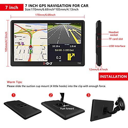 GPS Navigation for Truck Drivers 7-inchVoice Guidance and Speed Camera Warning 2022 Americas Maps