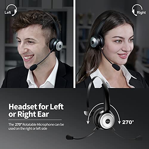 5.0 Wireless Headset AI Noise Cancelling Microphone and Charging Base
